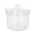 thumbnail image 1 of Shatterproof Acrylic Sugar Bowl with Lid and Spoon, Airtight Transparent Seasoning Jar, Refillable Condiment Container for Dining Table Restaurant Spice Storage, 1 of 7