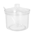 thumbnail image 1 of Shatterproof Acrylic Sugar Bowl with Lid and Spoon, Airtight Transparent Seasoning Jar, Refillable Condiment Container for Dining Table Restaurant Spice Storage, 1 of 7