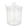 thumbnail image 1 of Shatterproof Acrylic Sugar Bowl with Lid and Spoon, Airtight Transparent Seasoning Jar, Refillable Condiment Container for Dining Table Restaurant Spice Storage, 1 of 5