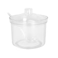 thumbnail image 1 of Shatterproof Acrylic Sugar Bowl with Lid and Spoon, Airtight Transparent Seasoning Jar, Refillable Condiment Container for Dining Table Restaurant Spice Storage, 1 of 7