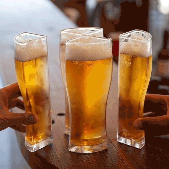 Shatterproof Acrylic Wine Glass, 4 In 1 Stackable Beer Cup Set, Clear Unbreakable Party Glasses, For Picnic Camping Outdoor Dining