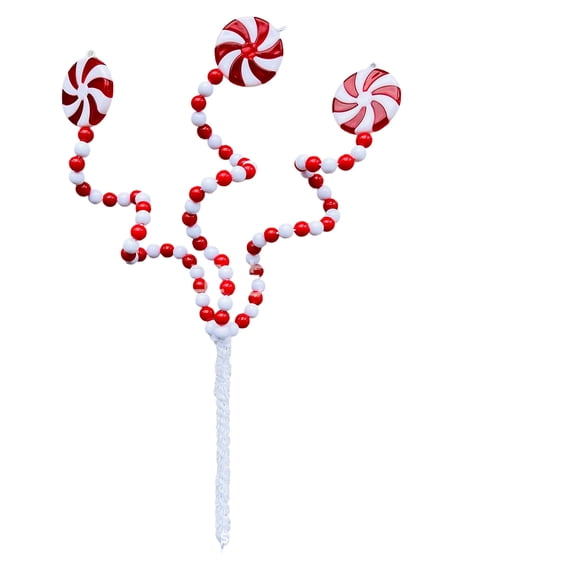 Shatterproof Artificial Candy Branch Stems Christmas Tree Decorations for Trees Top Display and Vase Arrangements