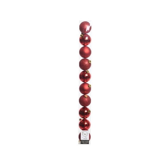 Shatterproof Baubles Ornament, Red - Pack of 16