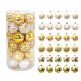 thumbnail image 1 of Shatterproof Christmas Ball Ornaments, 30PCS White and Gold Christmas Tree Decorations Set,for Xmas Holiday Party Home Decor,Hanging Ornaments for Indoor Festive Wedding Decor, 1 of 9