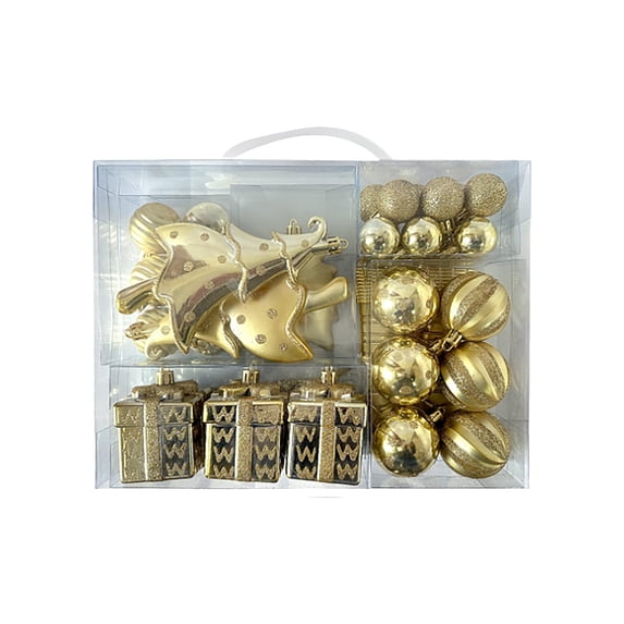 Shatterproof Christmas Ball Ornaments 45pcs Set Christmas Tree Balls Assorted Hanging Decorations for Xmas Holiday Party Wedding Home Tree Decor