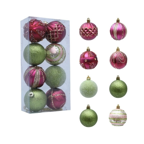 Shatterproof Christmas Ball Ornaments Set,Elegant Vintage Rustic Xmas Tree Ball for Indoor Outdoor Holiday Decor,Festive Hanging Spheres for Christmas Tree Party Wedding Thanksgiving Displays