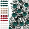 thumbnail image 1 of Shatterproof Christmas Balls under $5! Bzdzmqm 12 Pack Velvet Christmas Ball Ornaments Large Flocked, Shatterproof Christmas Tree Hanging Decorations, Xmas Tree Ornaments Set, Red Burgundy Tan White, 1 of 9