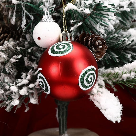 Shatterproof Christmas Baubles, 6-Piece Plastic Ornament Set for Tree and Party Decor