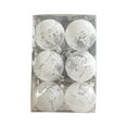 thumbnail image 1 of Shatterproof Christmas Ornaments 6PCS 2.36 Inch Ball Baubles Plastic Xmas Tree Decorations for Holiday Wedding Party Home Indoor Decor, 1 of 9