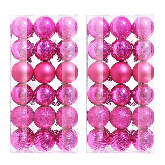 Shatterproof Christmas Ornaments Set - 72PCS Vibrant 1.57" Premium Tree Decorations