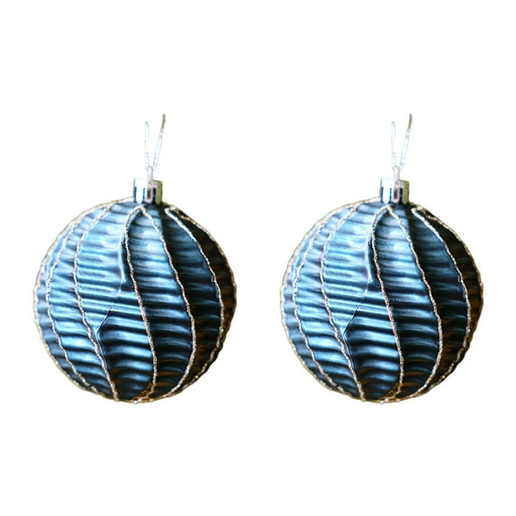 Shatterproof Christmas Pendant Ornaments Elegant Festive Tree Decorations For Indoor Outdoor Holiday Hanging Baubles And Seasonal Celebrations 2PCS