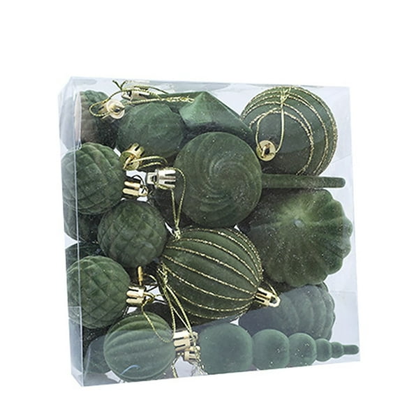 Christmas Pendant Ornaments Shatterproof Decorative Hanging Ornaments for Festive Indoor Outdoor Baubles Christmas Tree Decorations 24PCS