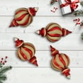thumbnail image 1 of Northlight Shatterproof Commercial Size Finial Christmas Ornaments - 10" - Red and Gold - Set of 4, 1 of 6