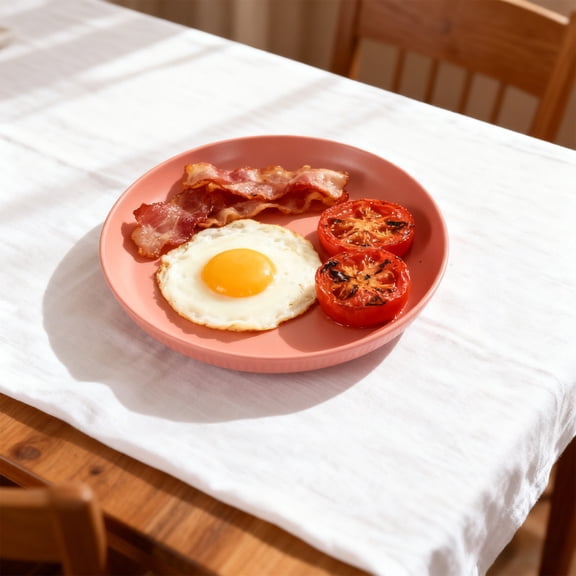 Shatterproof Dinner Plates Set Plastic Reusable Plates Plates Bowls Dishwasher Microwave Safe for Kitchen Camping Party(Orange)