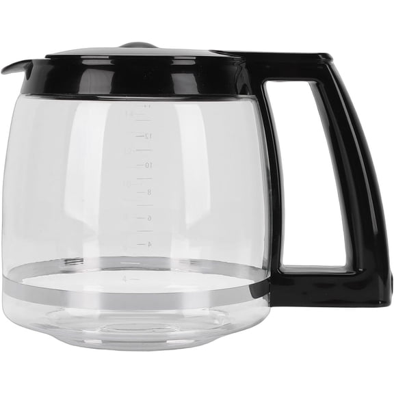 Large Glass Coffee Pot, Shatterproof with Handle for Espresso Machine