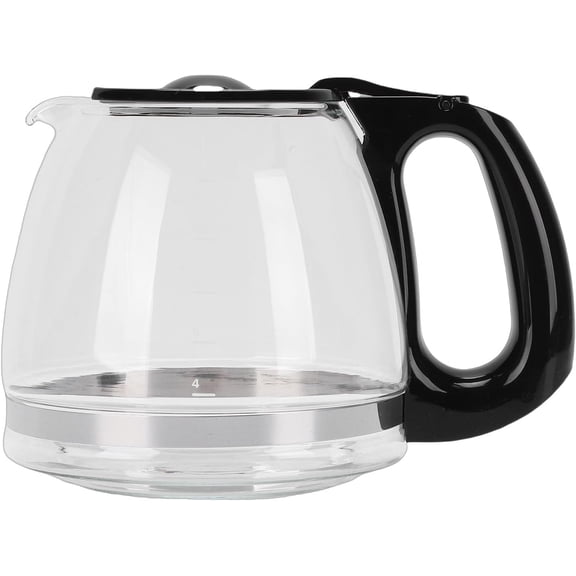 Large Glass Coffee Pot, Shatterproof with Handle for Espresso Machine
