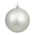 thumbnail image 1 of Shatterproof Matte Silver Splendor Christmas Ball Ornament 4" (100mm), 1 of 1