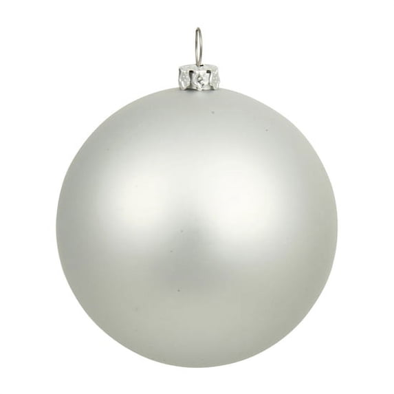 Shatterproof Matte Silver Splendor Christmas Ball Ornament 4" (100mm)