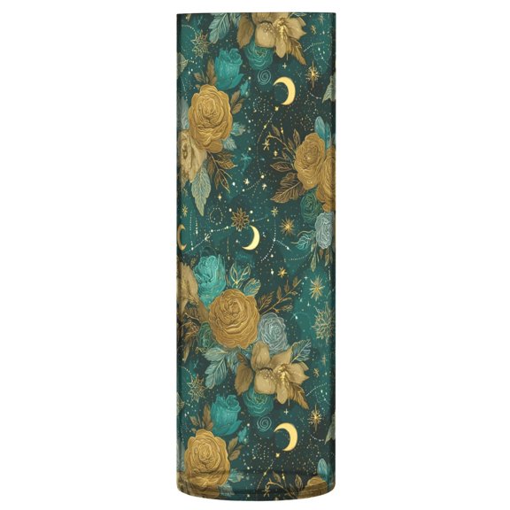 Shatterproof Plastic Vase 11.8" Tall Cylinder Vase for Fresh Flowers Home Decor Celestial and Floral Elements
