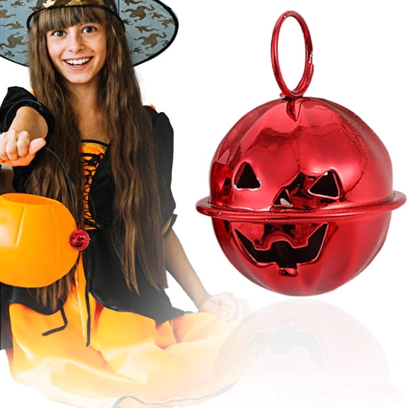 Shatterproof Pumpkin Hanging Tree Decorations Balls, 1 Pc Ornaments for Tree, Pumpkin Bells, Jack-O-Lantern Decorations, Mini Glitter Spooky Pumpkin Hanging Ball Tree Decorations for Small Party