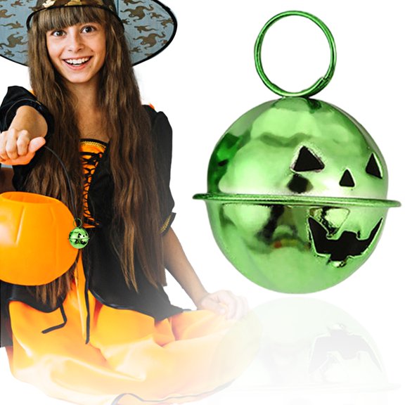 Shatterproof Pumpkin Hanging Tree Decorations Balls, 1 Pc Ornaments for Tree, Pumpkin Bells, Jack-O-Lantern Decorations, Mini Glitter Spooky Pumpkin Hanging Ball Tree Decorations for Small Party