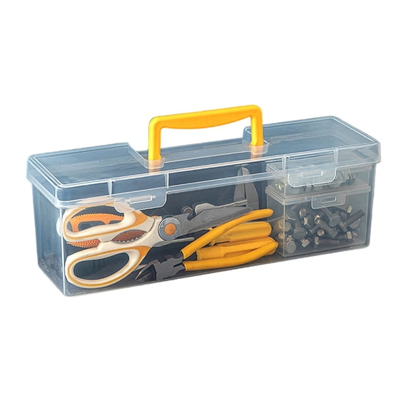 Shatterproof Tool Box Organiser Transparency Plastic Construction Storage Case For Nails Screws Accessories