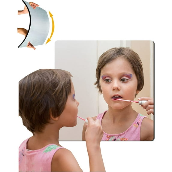 Shatterproof Wall Mirror Tiles,Made of Unbreakable Plexiglass Acrylic,Extra Thick 1/8", 8"x8",Long Mirrors for Bedroom Door,Usde for Closet,Workout for Home Gym Body