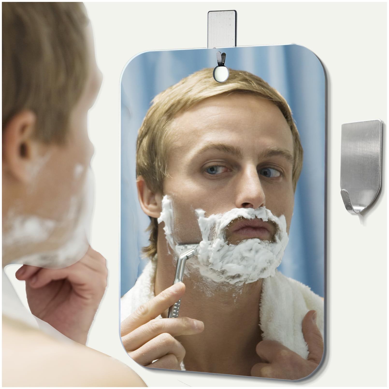 Shatterproof shower mirror fogless DNF2 for shaving mirror (Larger,11