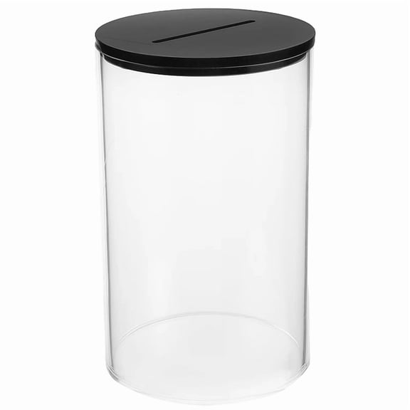 Shatterproofs Money Container Transparents Acrylic Materials Decorative Coin Jar With Bottom Access Plugs