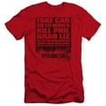 thumbnail image 1 of Shaun Of The Dead List Premium Canvas Adult Slim Fit 30/1 T-Shirt Red, 1 of 1