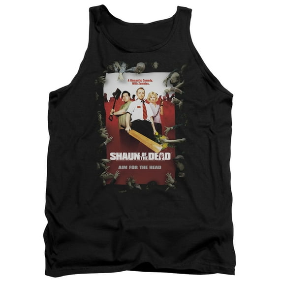 Trevco Sportswear UNI315-TK-3 Shaun of the Dead Poster Adult Tank Top, Black - Large