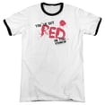 thumbnail image 1 of Shaun Of The Dead Red On You Adult Ringer T-Shirt White Black, 1 of 1