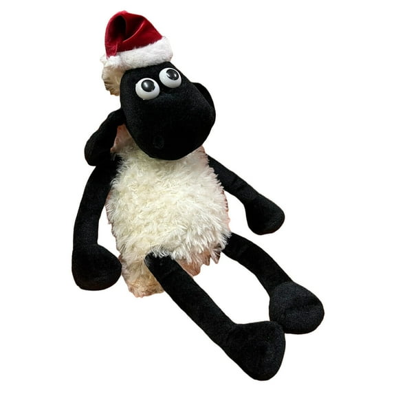 Shaun The Sheep In Santa Christmas Holiday Hat PLUSH Soft 16" Stuffed NEW Gift