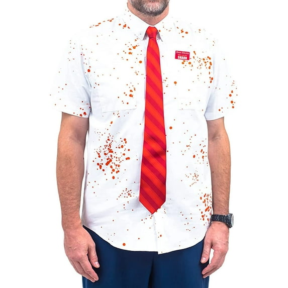 Shaun of the Dead Costume Up Shirt and Name Tag Halloween Costume Cosplay