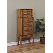 Shauna Jewelry Armoire, Distressed Oak with Black Lining