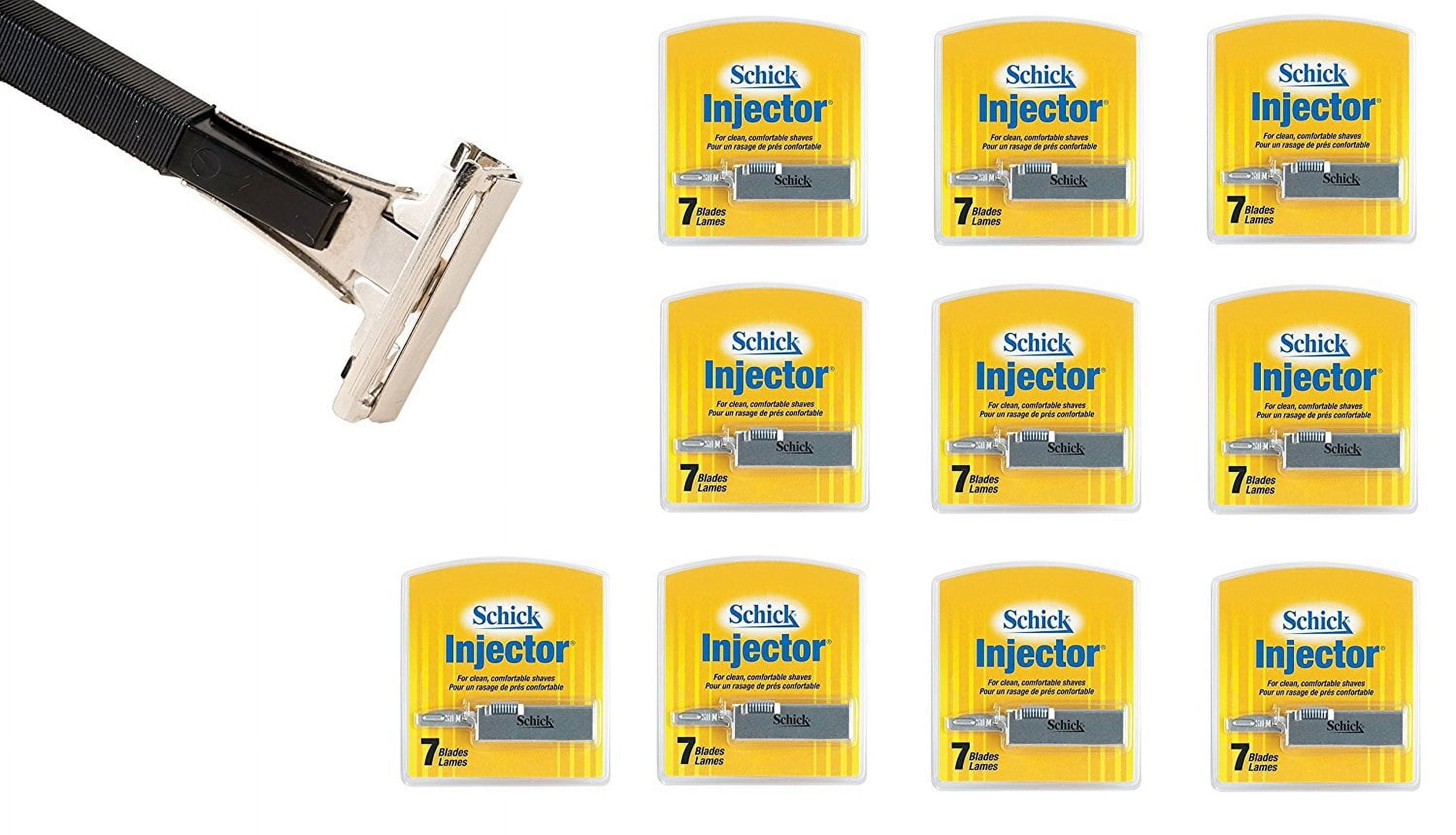 Shave Classic Single Edge Razor Handle with Schick Injector Refill Blades 7 Ct. (Pack of 10) + Cat Line Makeup Tutorial