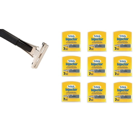 Shave Classic Single Edge Razor Handle with Schick Injector Refill Blades 7 Ct. (Pack of 9) + Cat Line Makeup Tutorial