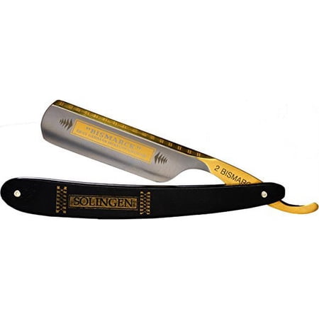 Shave Ready Dovo Bismarck Straight Razor, 6/8", Carbon Steel, Ebony Wood Handle with Gold Inlay