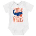 thumbnail image 1 of Shave The Whales Funny Hipster Pun Romper Boys or Girls Infant Baby Brisco Brands 12M, 1 of 6