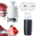 thumbnail image 1 of TOCOKEID Ice Shaver Attachment for KitchenAid Mixer, Makes Fluffy Snow Ice in 1 Min, with 2 Blades & 8 Molds, 1 of 7