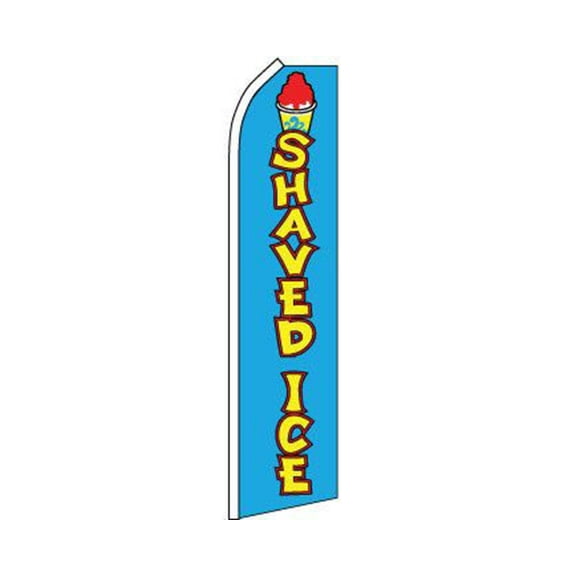 Shaved Ice Blue / Yellow Swooper Super Feather Advertising Flag