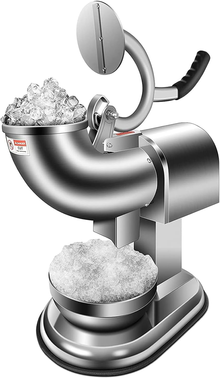 Shaved Ice Machine Electric Snow Cone Maker Machine Ice Crusher Dual