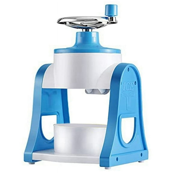 Shaved Ice Machine Home Small Manual Ice Crusher Summer Hand-Shake Ice and Hail Ice Ice Breaker Make Ice Maker,1 x Shaved Ice Machine,Blue