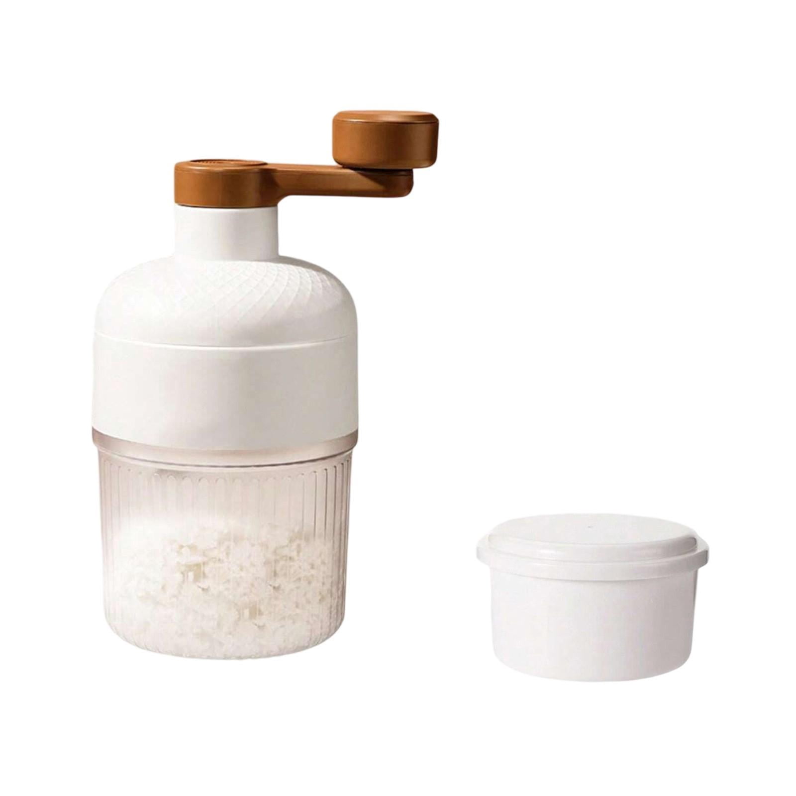 Shaved Ice Maker, Snow Cone Maker Machine, 5X3 In, Manual Ice Crushing, Home and Kitchen, Kitchen Countertop, White Plastic, 1 Pc Ice Box Set