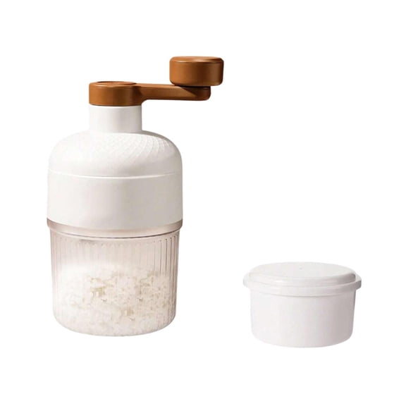 Shaved Ice Maker, Snow Cone Maker Machine, 5X3 In, Manual Ice Crushing, Home and Kitchen, Kitchen Countertop, White Plastic, 1 Pc Ice Box Set