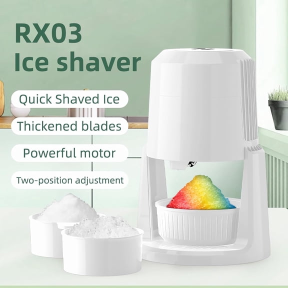 Shaved Ice  with Adjustable Blade - Snow Cone Maker for Kids & Adults, Reusable Ice , Fast & Easy to Use