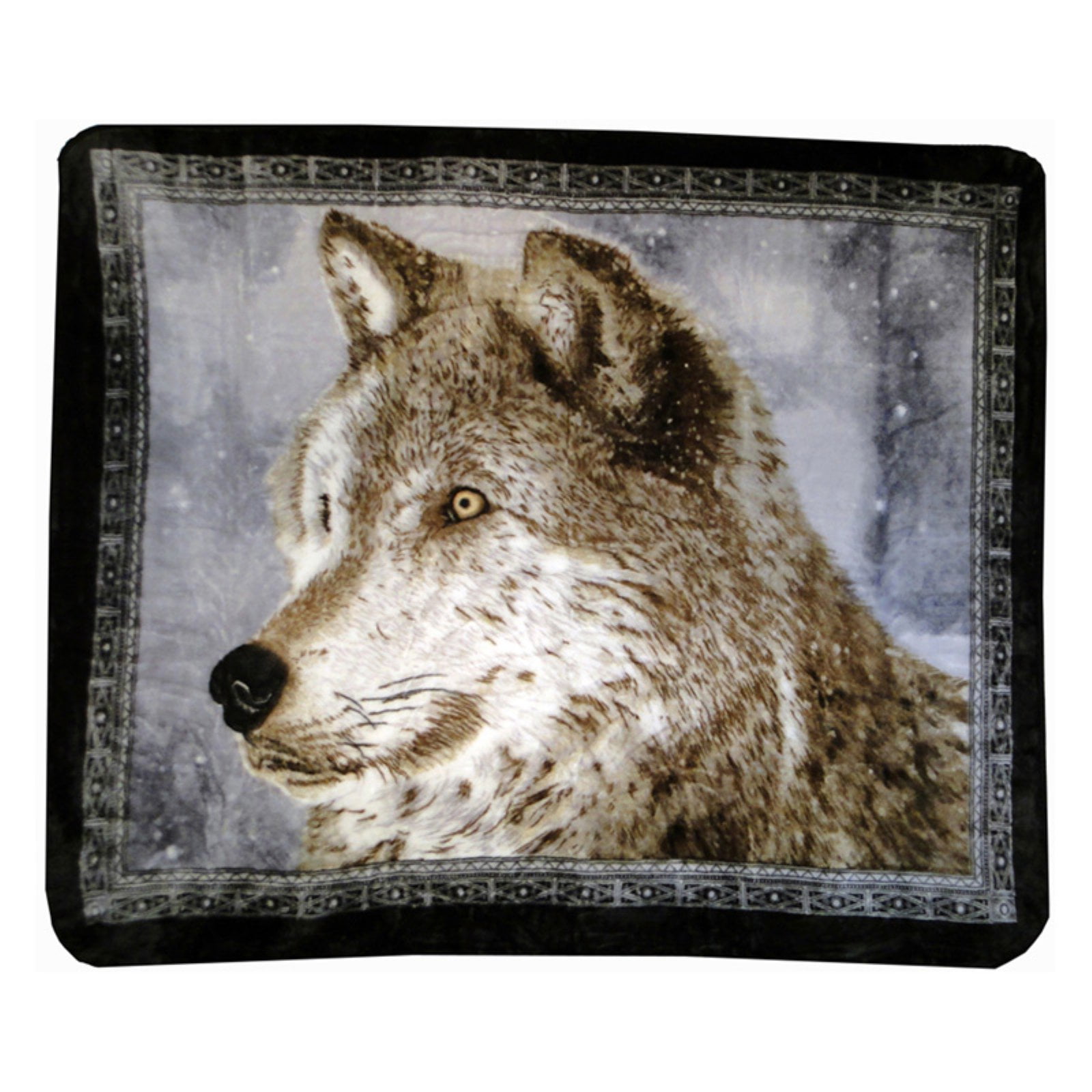 Shavel Home Products Hi Pile Luxury Oversized Throw Snowy Wolf Walmart