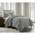 thumbnail image 1 of Micro Flannel Reverse to Sherpa Comforter Set, Twin, Snowflakes Gray, 1 of 3