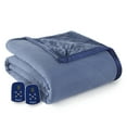 thumbnail image 1 of Shavel Home Products Micro Flannel® Reverse to Sherpa Electric Blanket, Full, Toile Wedgewood, 1 of 3