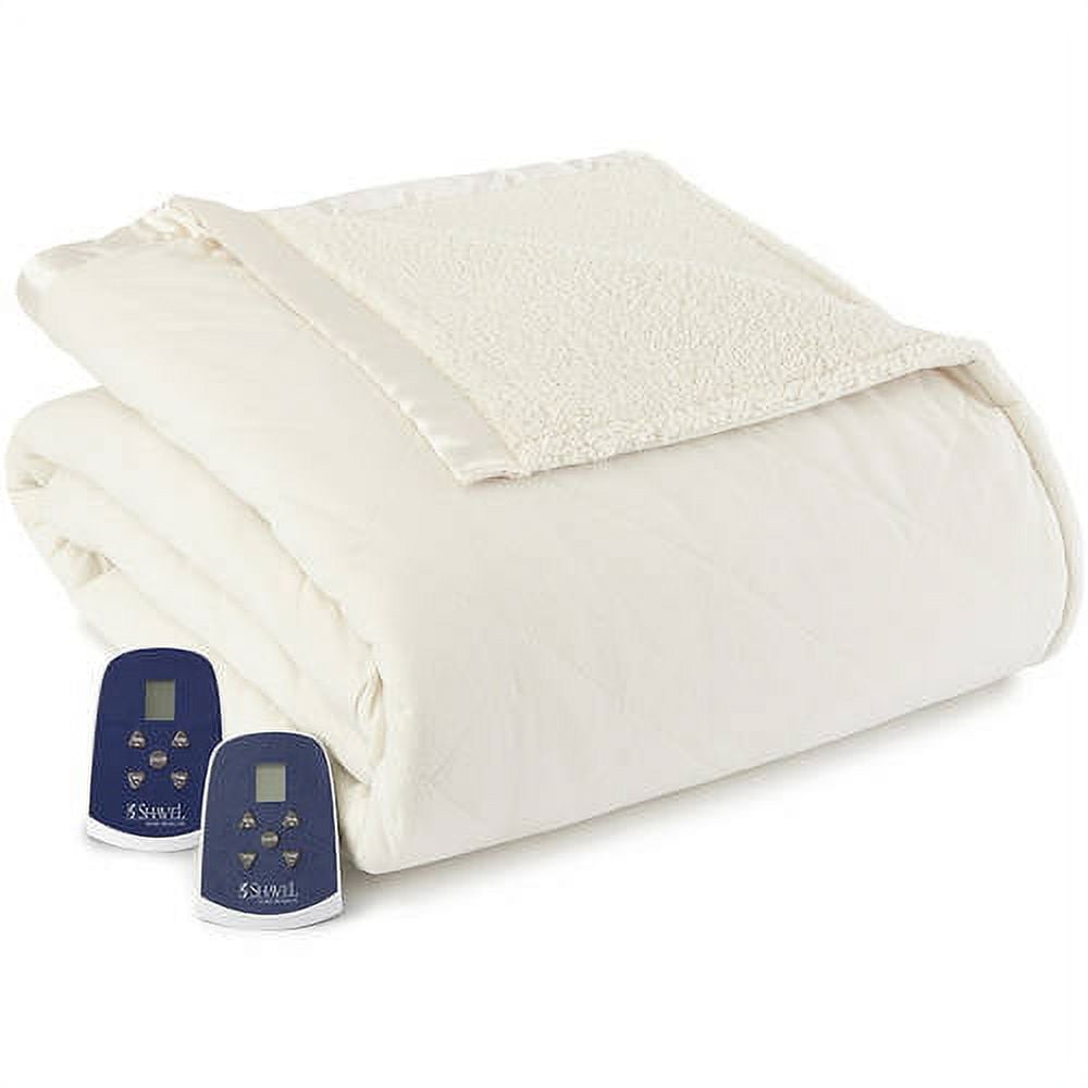 Shavel Home Products Micro Flannel® Reverse to Sherpa Electric Blanket